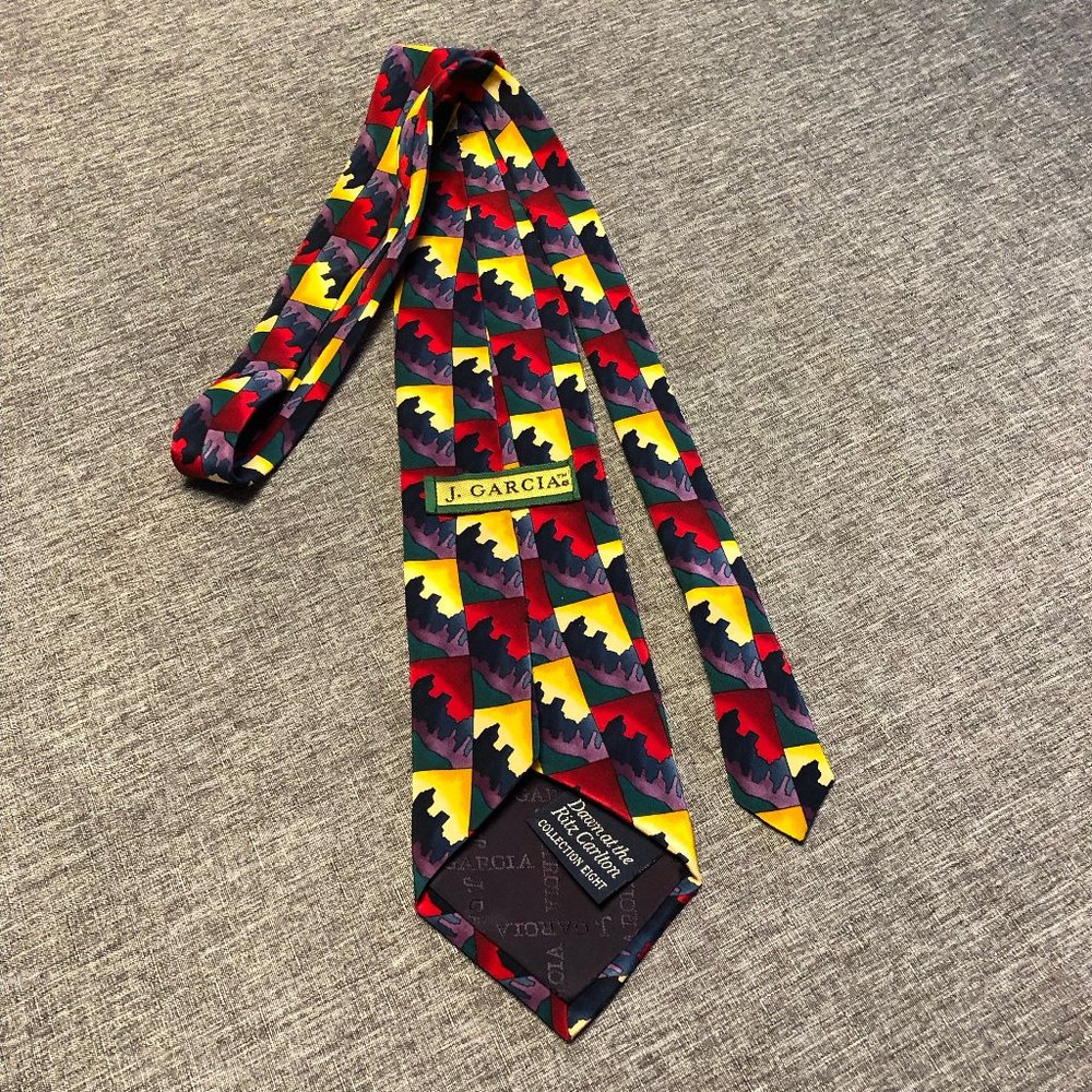 JERRY GARCIA Men’s Silk Tie - “Dawn at the Ritz Carlton” - Collection 8 - NWOT - Picture 6 of 6
